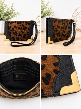 Foley + Corinna Leopard-Print Wristlet Clutch